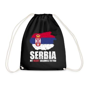 Drapeau de la Serbie - Sac de sport léger - noir - Devant
