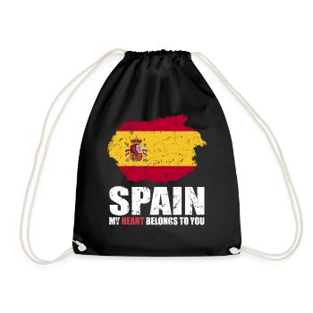 Drapeau de l’Espagne - Sac de sport léger - noir - Devant