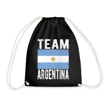 ARGENTINA flag - Drawstring Bag - black - Front