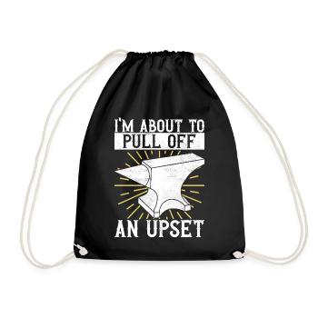 Blacksmith Forging Anvil - Drawstring Bag - black - Front