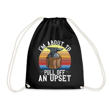 Blacksmith Forging Anvil - Drawstring Bag - black - Front