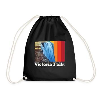 Victoria Falls Wasserfall Souvenir Afrika Simbabwe - Turnbeutel - Schwarz - Vorne