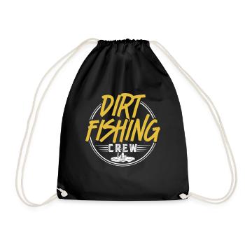 Dirt Fishing Mannschaft Sondengehen Metal - Turnbeutel - Schwarz - Vorne