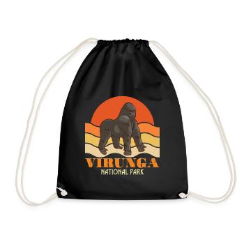 Virunga-Parc National-Congo-Gorille-Safari-Afrique-S - Sac de sport léger - noir - Devant
