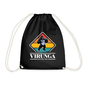 Gorille-Virunga-Parc National-Souvenir-Afrique-Congo - Sac de sport léger - noir - Devant