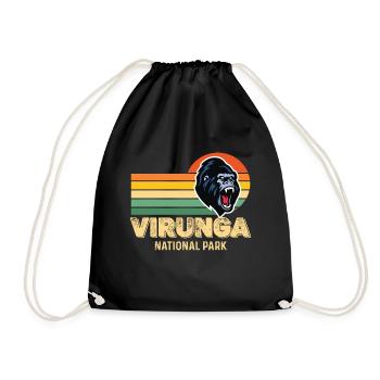 Parc National des Virunga Safari Gorille Afrique Congo S - Sac de sport léger - noir - Devant