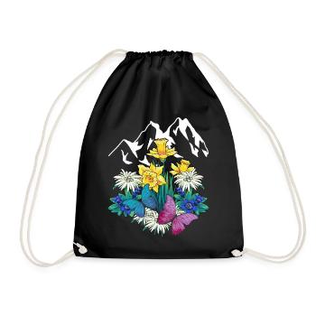 Autriche Tyrol printemps Nature Amoureux de la nature Alm - Sac de sport léger - noir - Devant