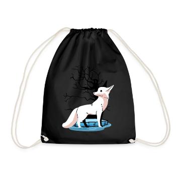 Wildlife Arctic North Pole Fox Foxes Child Polar - Drawstring Bag - black - Front