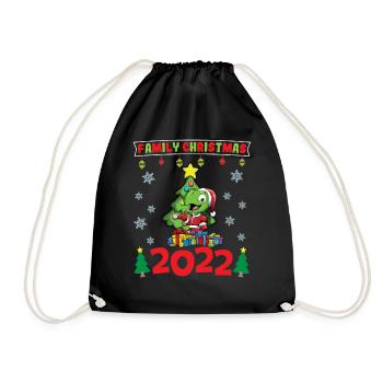 Noël en famille 2022 Drôle d’amoureux de Noël assorti - Sac de sport léger - noir - Devant