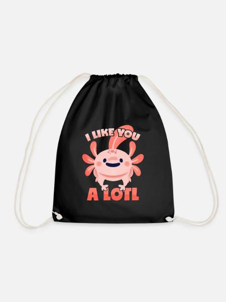 Axolotl Wortwitz - Turnbeutel - Schwarz