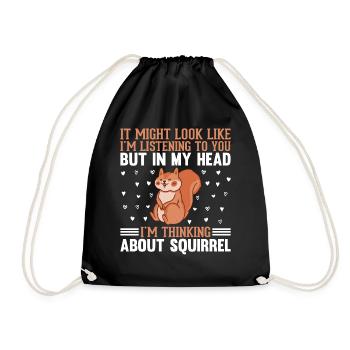 On dirait peut-être que j’écoute - Drôle d’écureuil - Sac de sport léger - noir - Devant