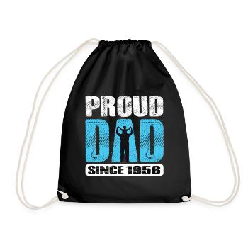 Proud Dad Since 1958 - Turnbeutel - Schwarz - Vorne