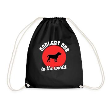 Cooler Hund Spruch - Turnbeutel - Schwarz - Vorne