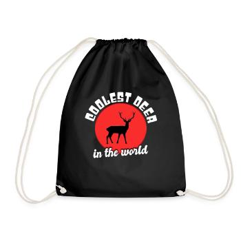 Dicton de cerf cool - Sac de sport léger - noir - Devant