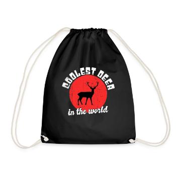 Dicton de cerf cool - Sac de sport léger - noir - Devant