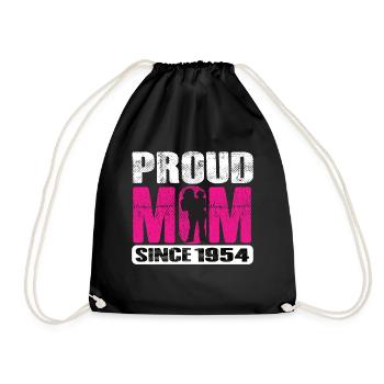 Proud Mom Since 1954 - Turnbeutel - Schwarz - Vorne