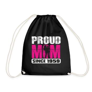 Proud Mom Since 1959 - Turnbeutel - Schwarz - Vorne