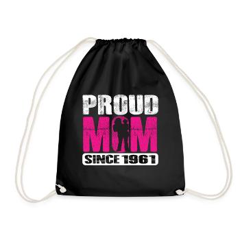 Proud Mom Since 1961 - Turnbeutel - Schwarz - Vorne