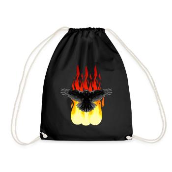 Feu de Corbeau Rituel spirituel occulte Satan Horreur - Sac de sport léger - noir - Devant
