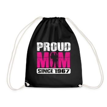 Proud Mom Since 1967 - Turnbeutel - Schwarz - Vorne