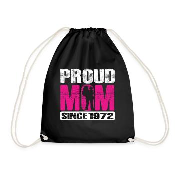 Proud Mom Since 1972 - Turnbeutel - Schwarz - Vorne