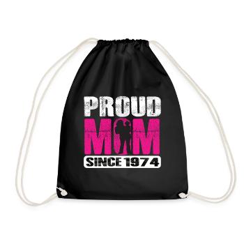 Proud Mom Since 1974 - Turnbeutel - Schwarz - Vorne