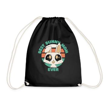 Lapin lapin animal de compagnie lapin - Sac de sport léger - noir - Devant