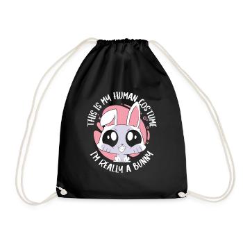 Lapin lapin animal de compagnie lapin - Sac de sport léger - noir - Devant