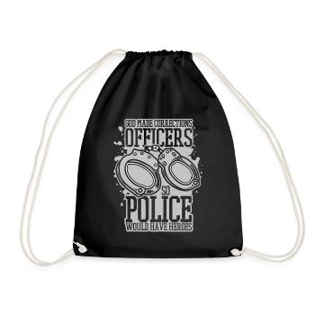 Correctional officer Guard Law enforcement officer - Drawstring Bag - black - Front