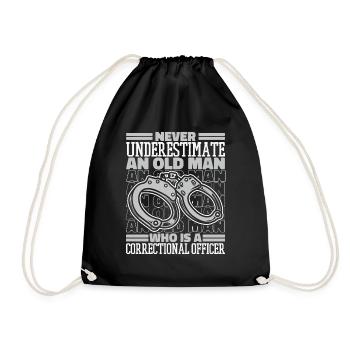 Correctional officer Guard Law enforcement officer - Drawstring Bag - black - Front
