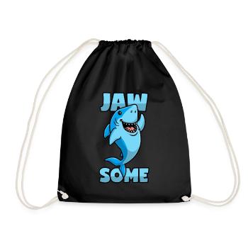 Hai Wortwitz - Jawsome - Turnbeutel - Schwarz - Vorne