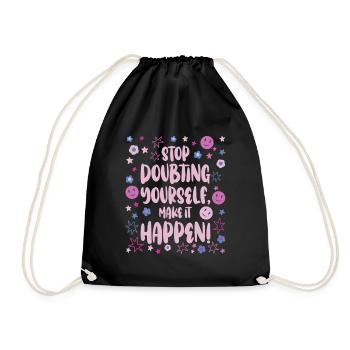 Test Day Flower Testing Exam for Teachers and - Drawstring Bag - black - Front