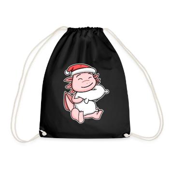 Axolotl Noël Sommeil Sommeil Sommeil Sommeil - Sac de sport léger - noir - Devant