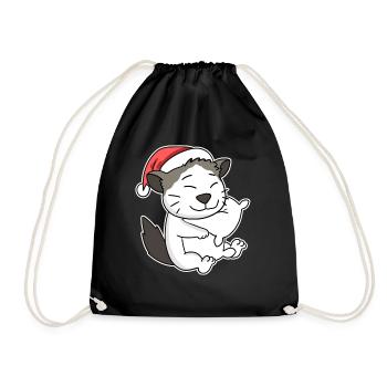 Ragdoll Cat Noël Sommeil Fatigué - Sac de sport léger - noir - Devant