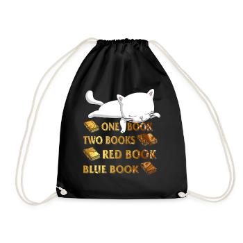 Chemise de lecture Un Livre Deux Livres Livre Rouge Bleu - Sac de sport léger - noir - Devant