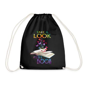 Chemise de lecture Jetez un coup d’œil C’est dans un livre - Sac de sport léger - noir - Devant