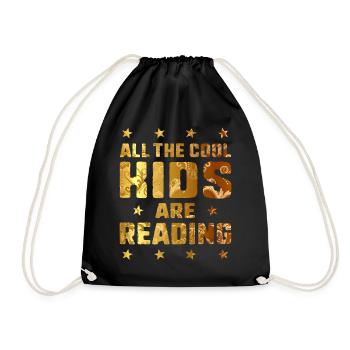 Tous les enfants cool lisent des amoureux des livres de chemises - Sac de sport léger - noir - Devant