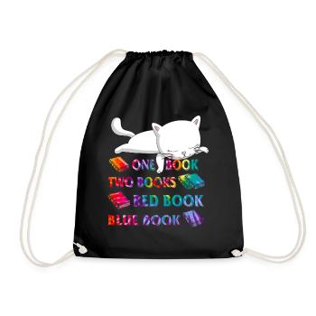 Chemise de lecture Un Livre Deux Livres Livre Rouge Bleu - Sac de sport léger - noir - Devant