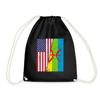 kabyle amazigh flag berber, africa kabyle - Turnbeutel - Schwarz - Vorne