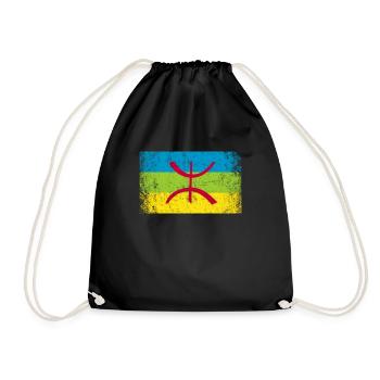 kabyle amazigh flag berber, africa kabyle - Turnbeutel - Schwarz - Vorne