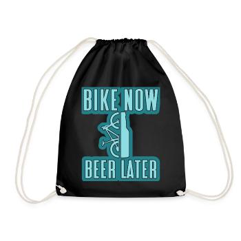 vélo maintenant bière plus tard VTT - Sac de sport léger - noir - Devant