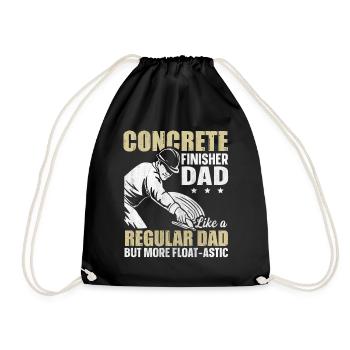 Float-Astic Concrete Finisher Dad Betonbauer - Turnbeutel - Schwarz - Vorne