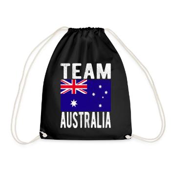 Drapeau de l’Australie - Sac de sport léger - noir - Devant