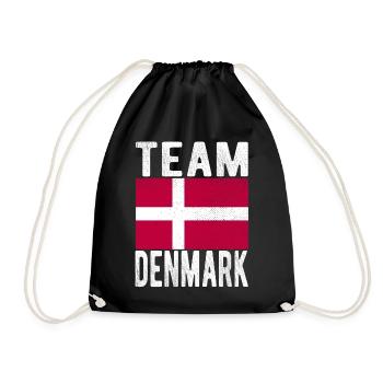 Denmark Flag - Drawstring Bag - black - Front
