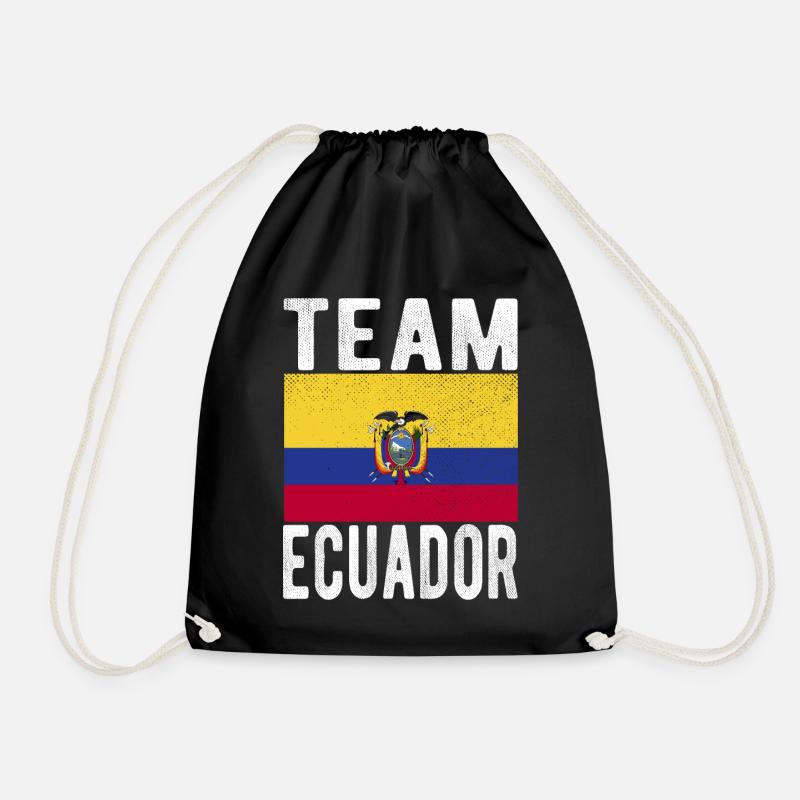 Ecuador Fahne - Turnbeutel - Schwarz