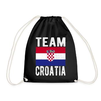 Croatia Flag - Drawstring Bag - black - Front
