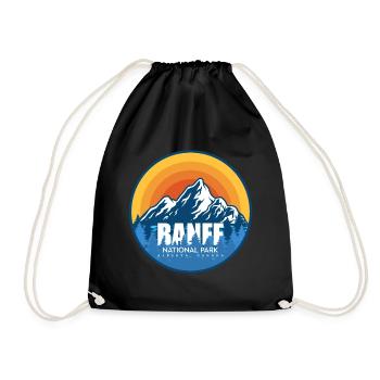 Banff National Park Alberta Canada Souvenir - Drawstring Bag - black - Front