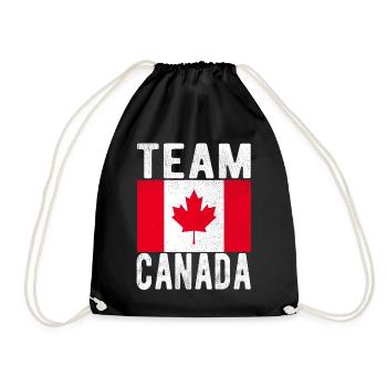 Canada Flag - Drawstring Bag - black - Front