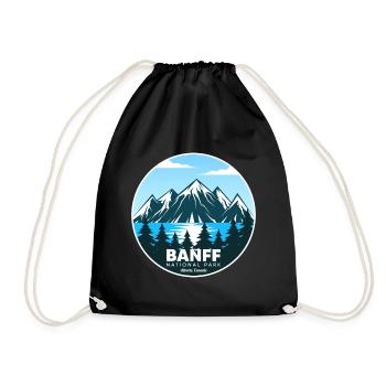 Banff National Park Alberta Lake Canada Souvenir - Drawstring Bag - black - Front