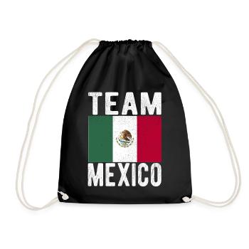 Mexico Flag - Drawstring Bag - black - Front